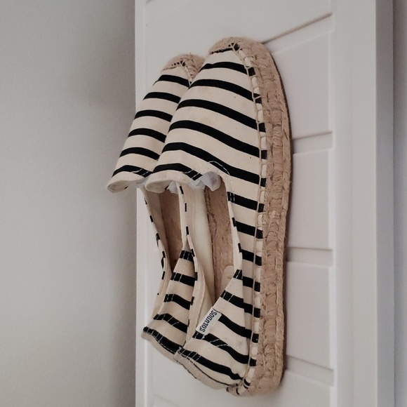 Soludos striped slip on platform espadrille flats, women's size 7.5 - Picture 4 of 8